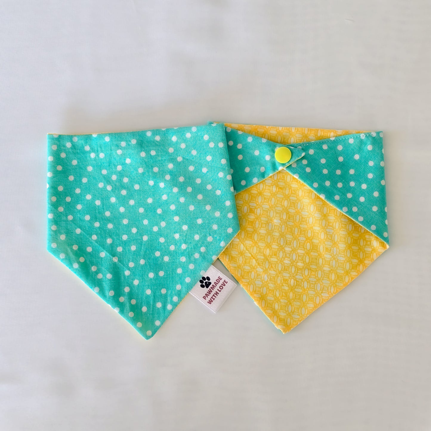 Polka Sunshine Reversible Bandana