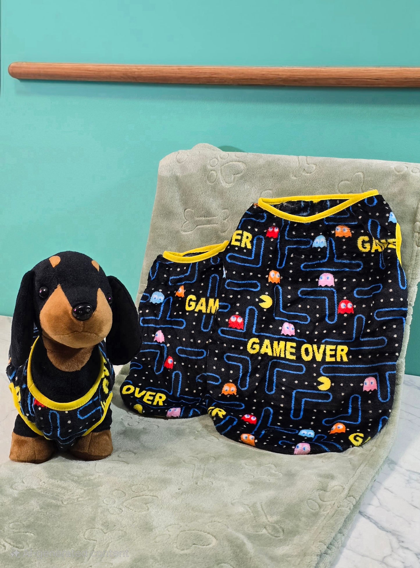 Retro Pac-Man Lightweight Dog Fleece Sweater