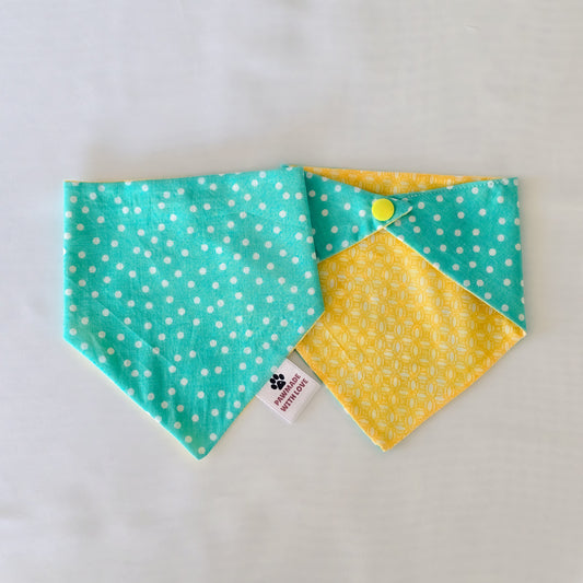 Polka Sunshine Reversible Bandana