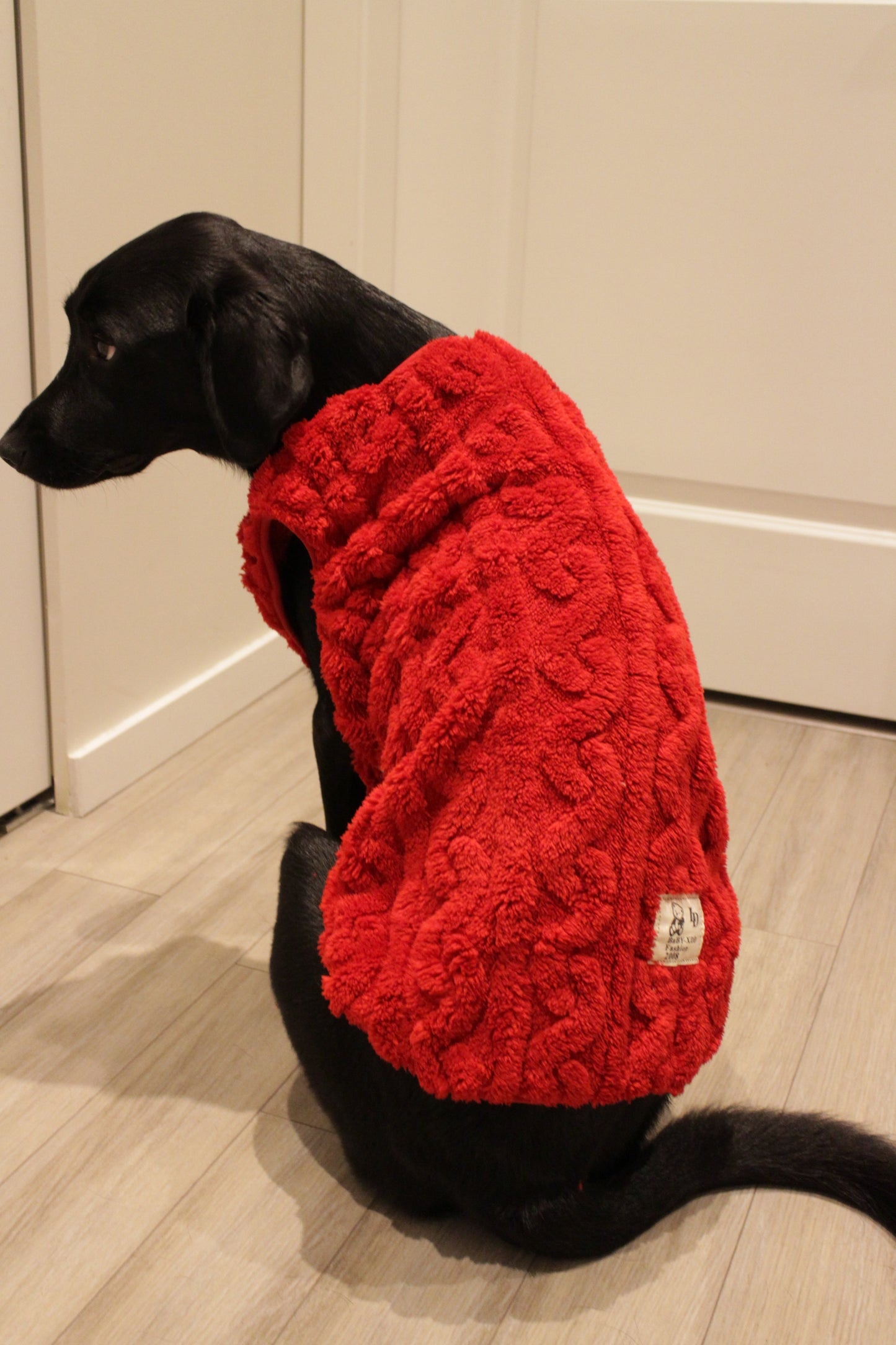 Red Knitted Lightweight Dog Fleece Sweater