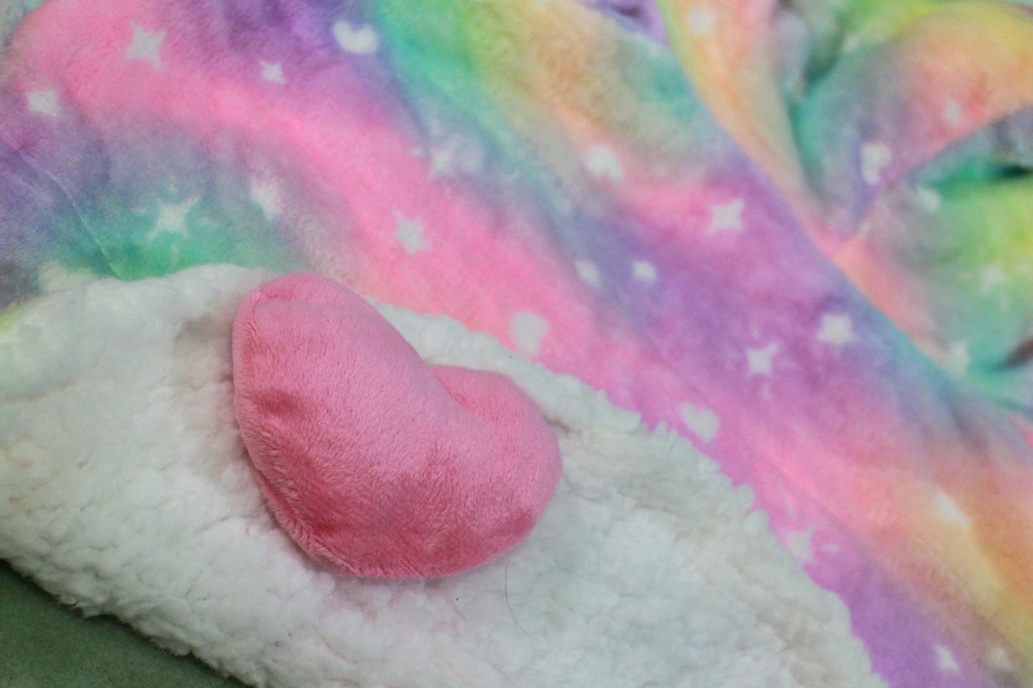 Rainbow Hoodie with Repositionable Heart Pin | Custom Embroidery Available