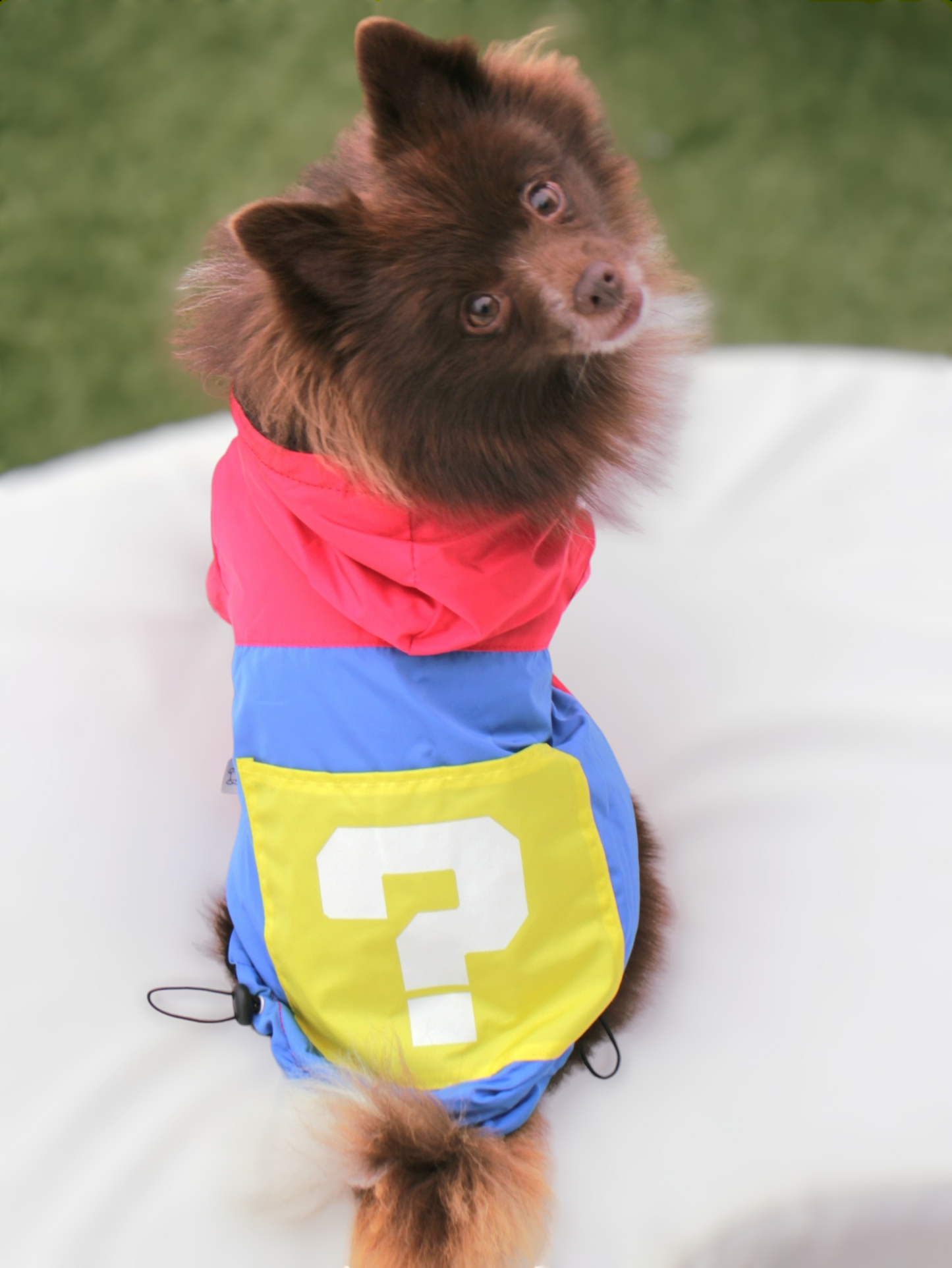 Dog Raincoat | Mario-Themed Pet Waterproof Jacket