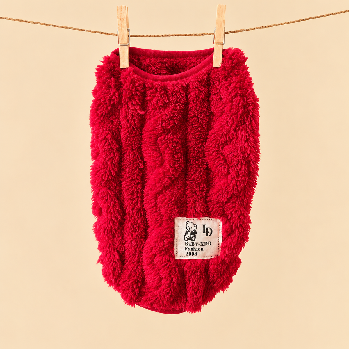Red Knit Fleece Sweater